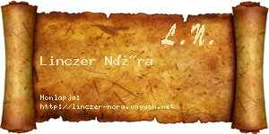 Linczer Nóra névjegykártya