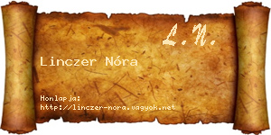 Linczer Nóra névjegykártya